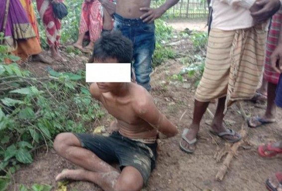 Public Beat Up a Man accusing him a Cattle-Thief in Amarpur Public Beat Up a Man accusing him a Cattle-Thief in Amarpur